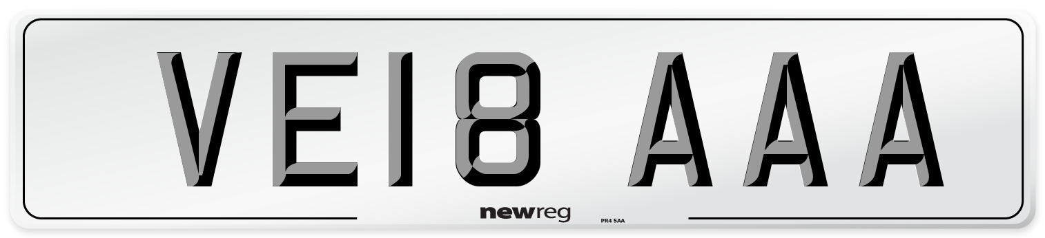 VE18 AAA Number Plate from New Reg